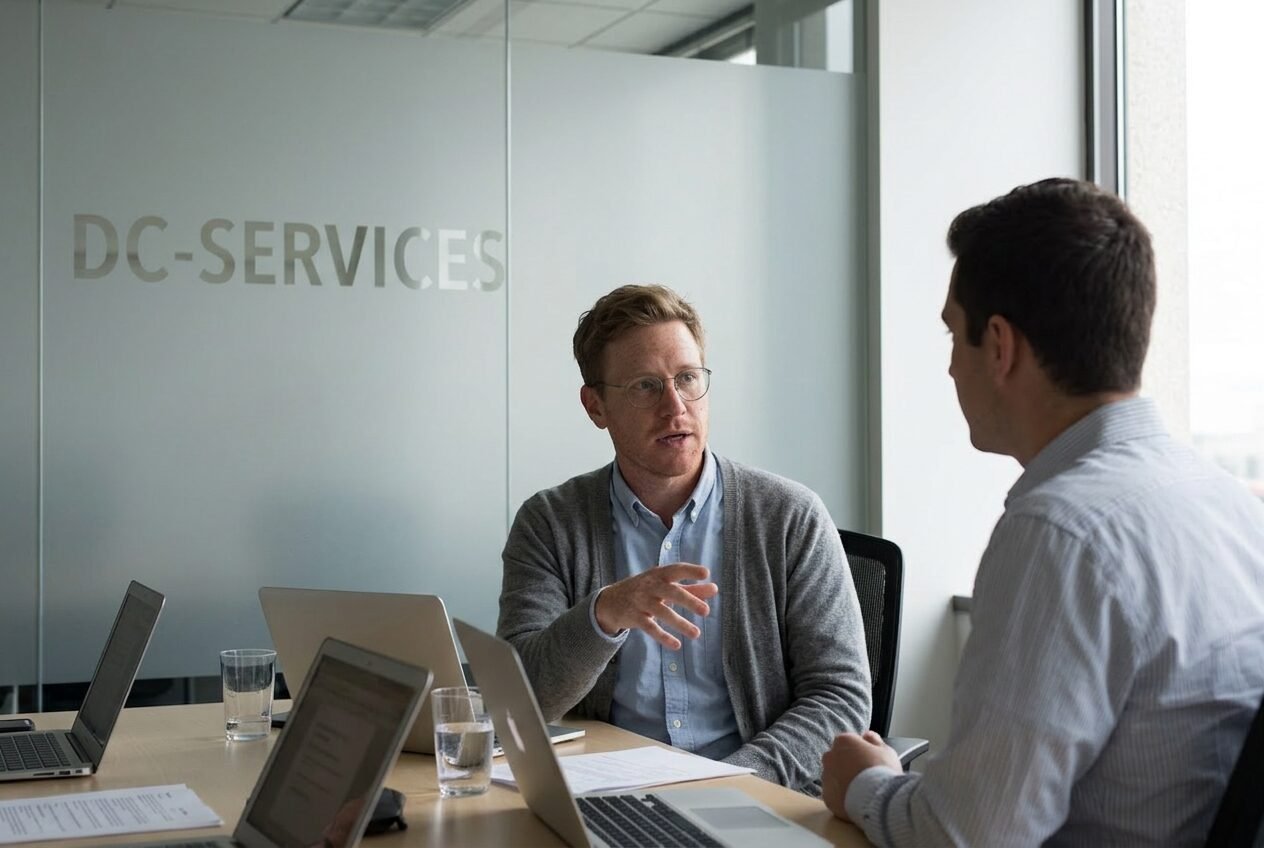 Discussing a compliance matter in the meeting room